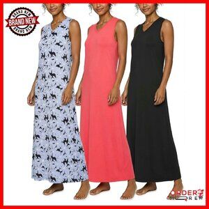 Soft Tank Nightgown 3-Pack Sleeveless Sleep Dress Plus Size